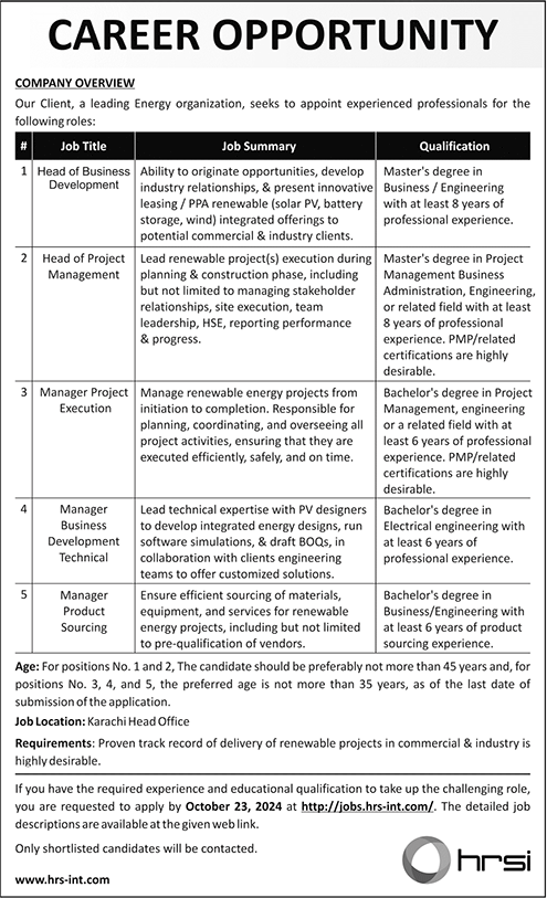 HRSI Jobs 2024