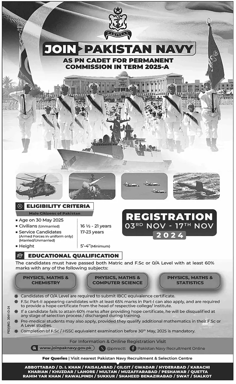 Join Pak Navy Jobs