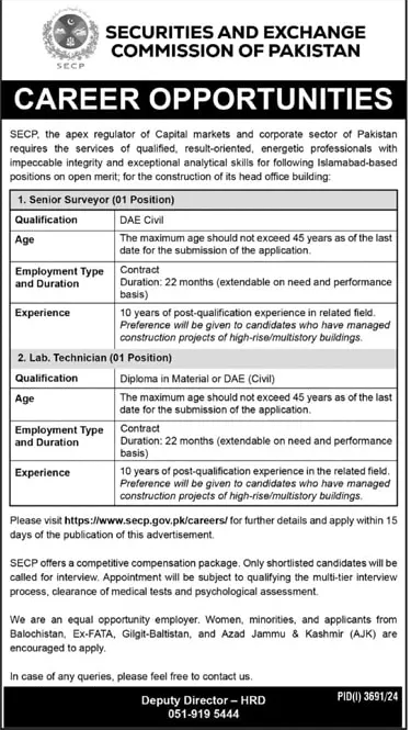 SECP Jobs 2024 